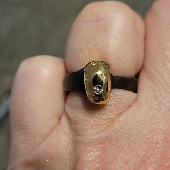 Independent Jeweler A. Wizard Gold and Iron Ring - Picture 2 of 5